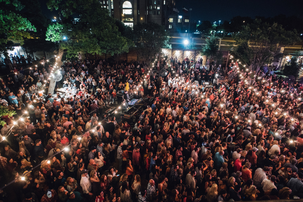 Sponsorship image Live music event drone view