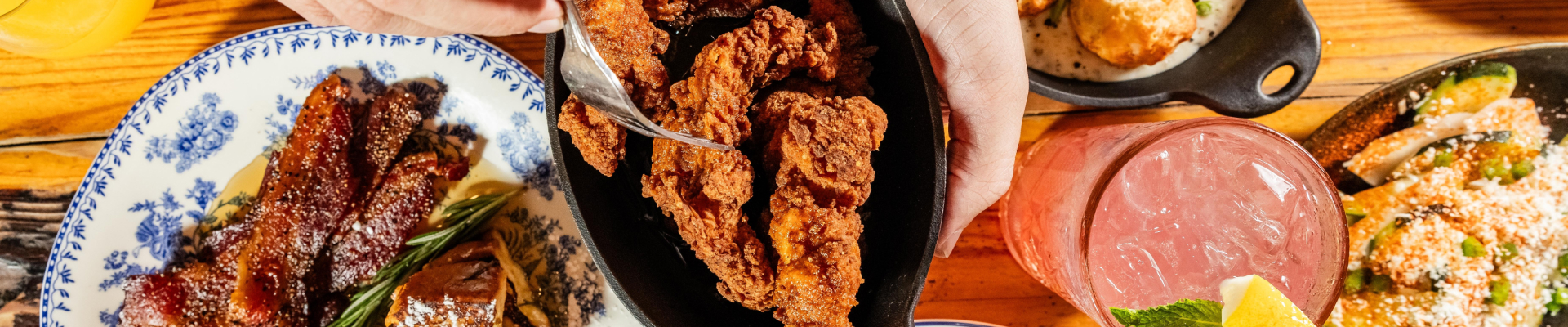 American dishes on the table